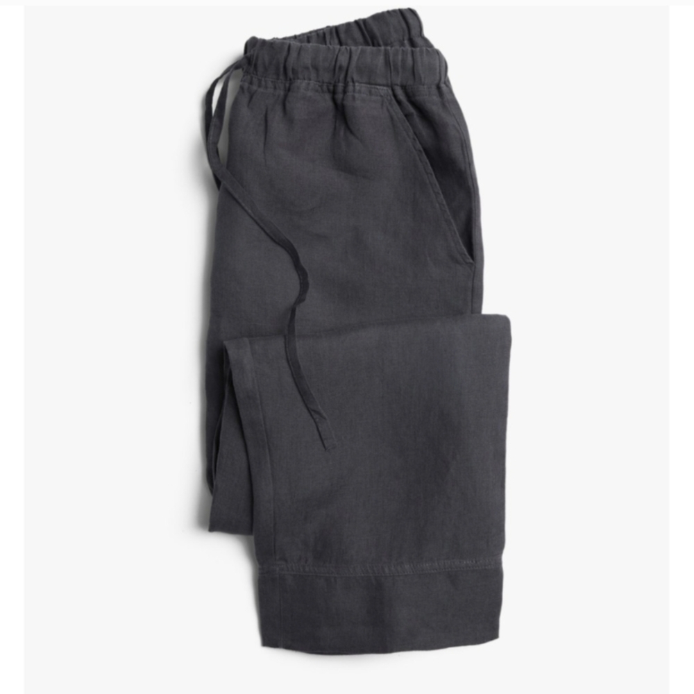 Parachute Dark Grey 100% Linen Lounge Pants Size M - Picture 2 of 7